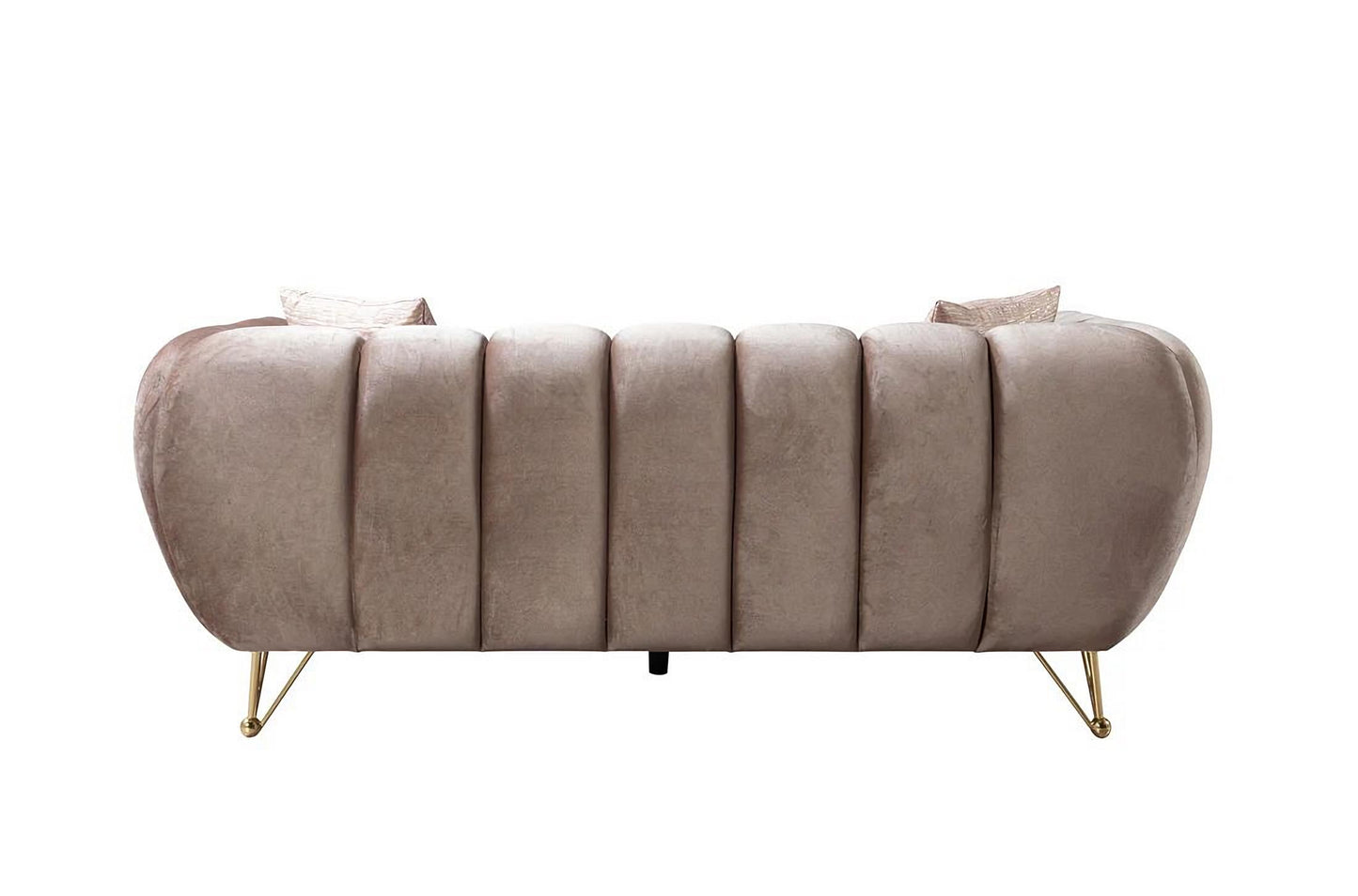 Merida Ivory Velvet Sofa & Loveseat Set