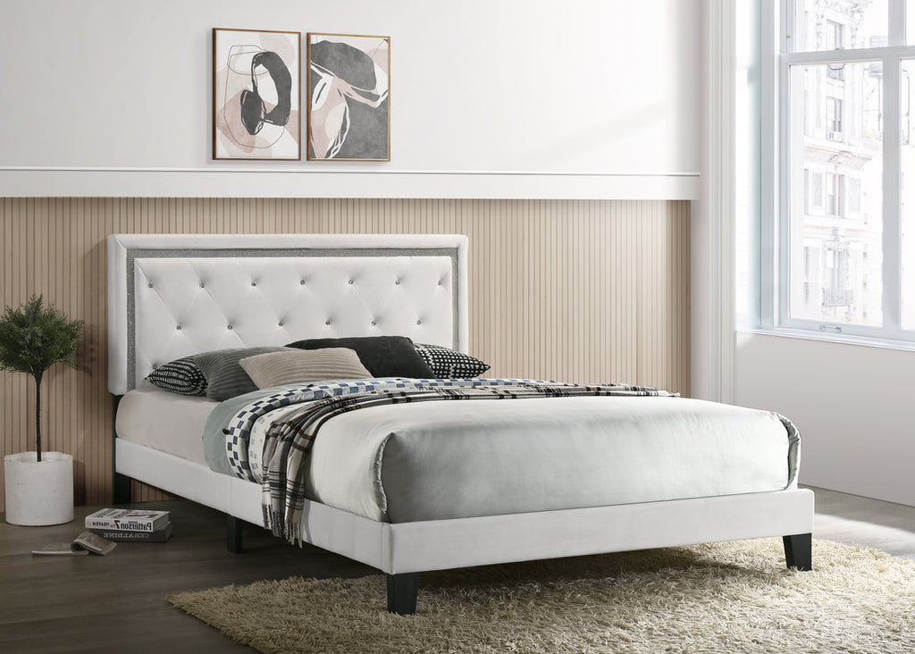 Passion Velvet Platform Bed - King