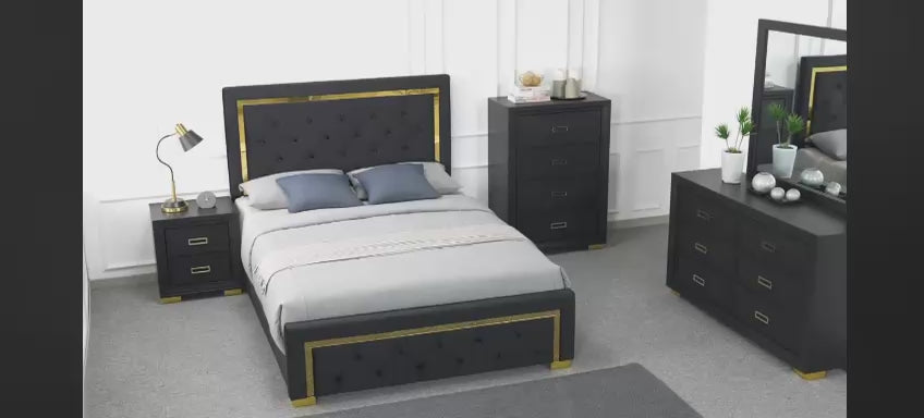 PEPE BLACK TUFFFET BEDROOM
