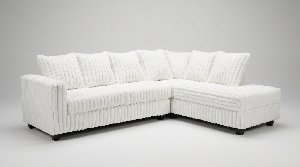 Gia Eggshell White Sectional