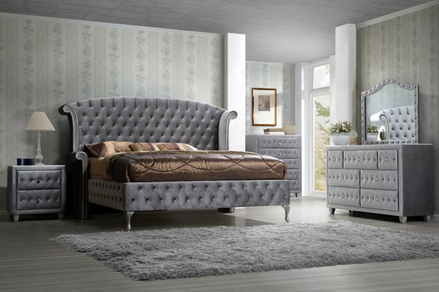 Diamond Palace Grey Bedroom Set