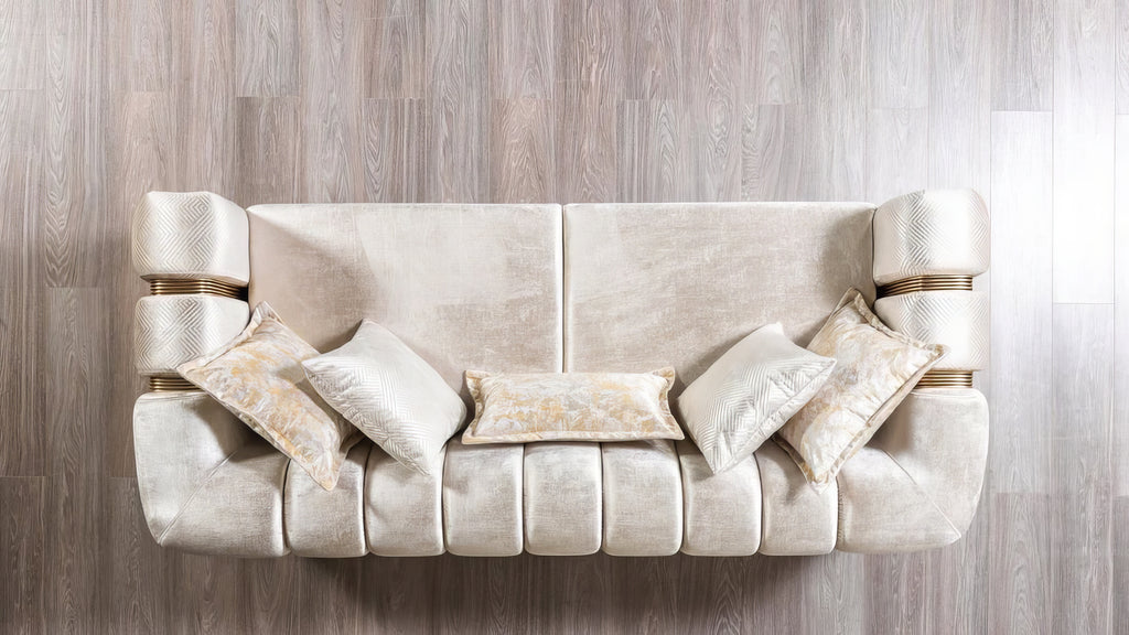 Santana Velvet Sofa & Loveseat Set