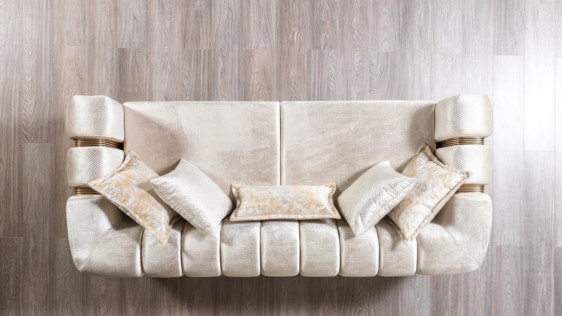 Santana Velvet Sofa & Loveseat Set