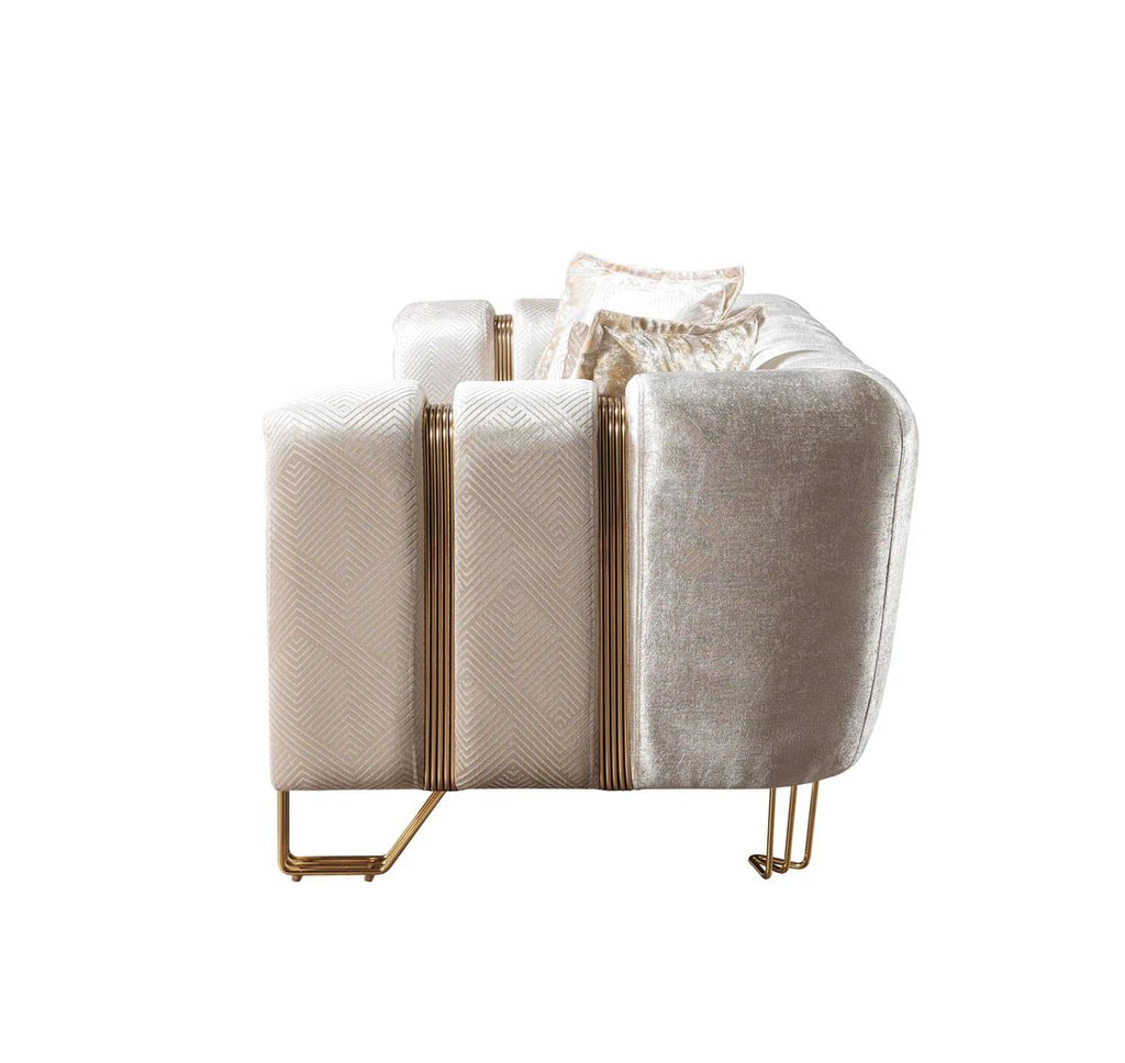 Santana Velvet Sofa & Loveseat Set