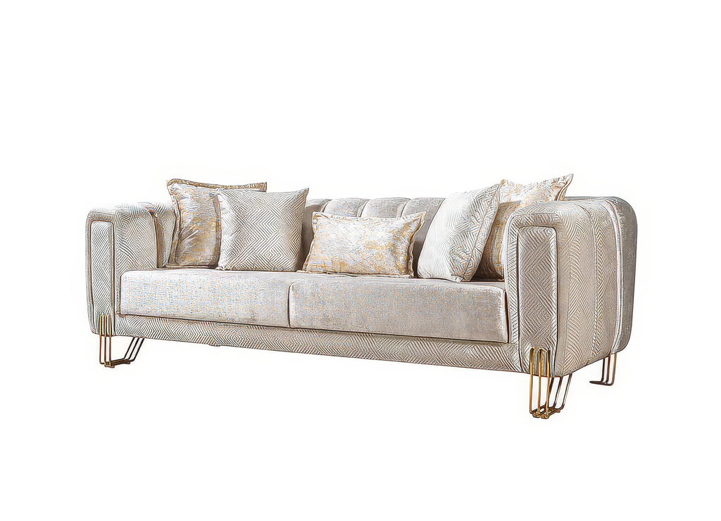Santana Velvet Sofa & Loveseat Set