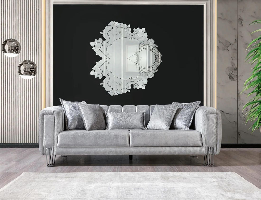 Santana Velvet Sofa & Loveseat Set