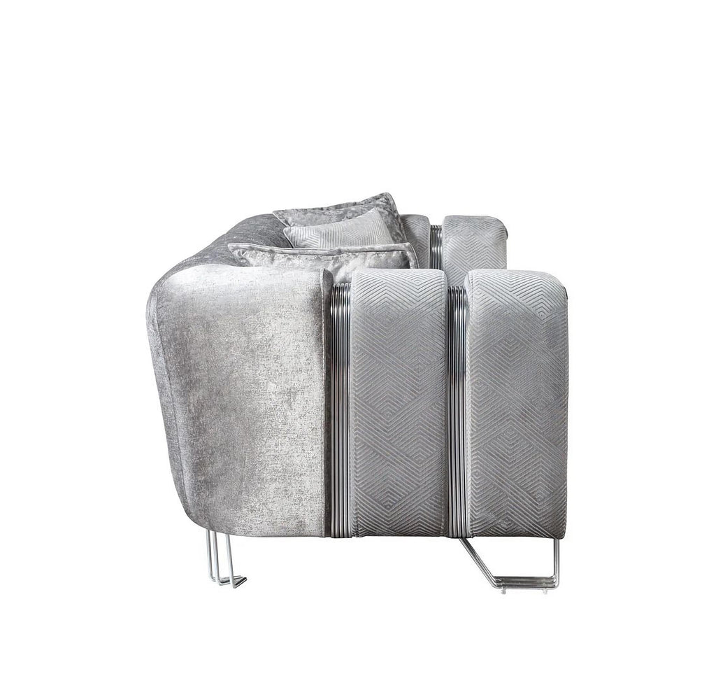 Santana Velvet Sofa & Loveseat Set