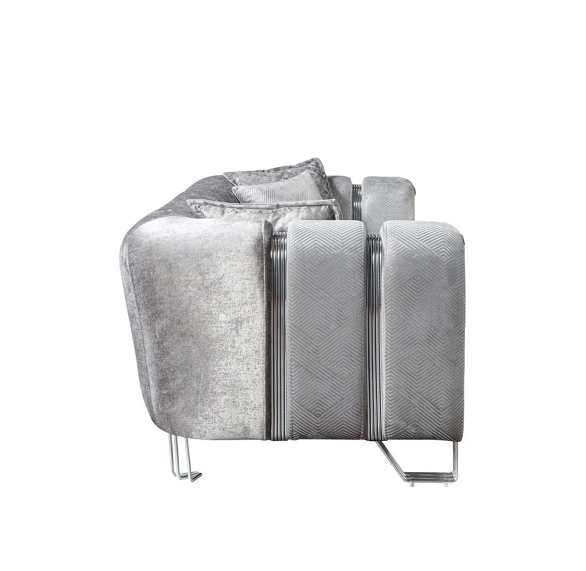 Santana Velvet Sofa & Loveseat Set