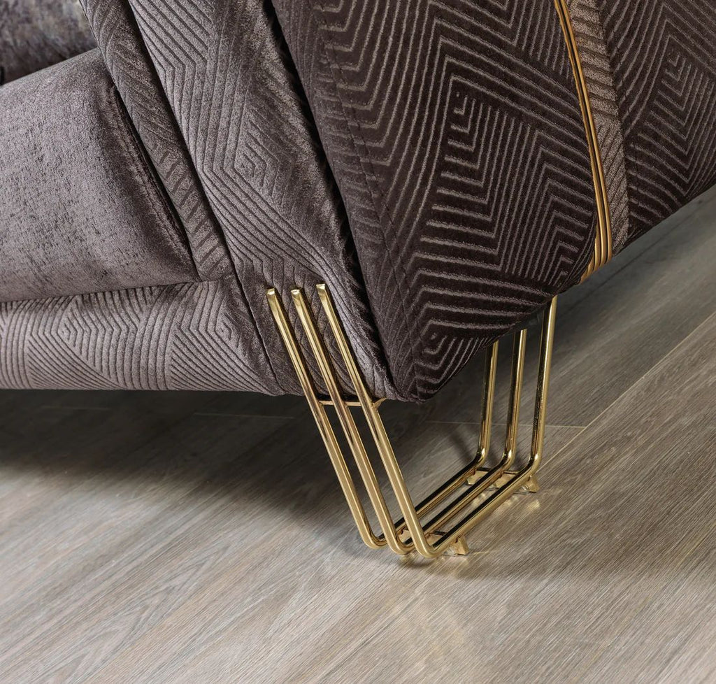 Santana Velvet Sofa & Loveseat Set