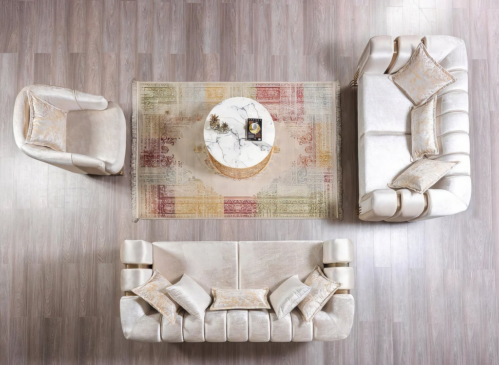 Santana Velvet Sofa & Loveseat Set