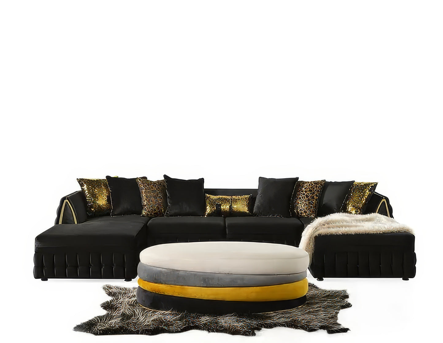 Sicilya Black Sectional