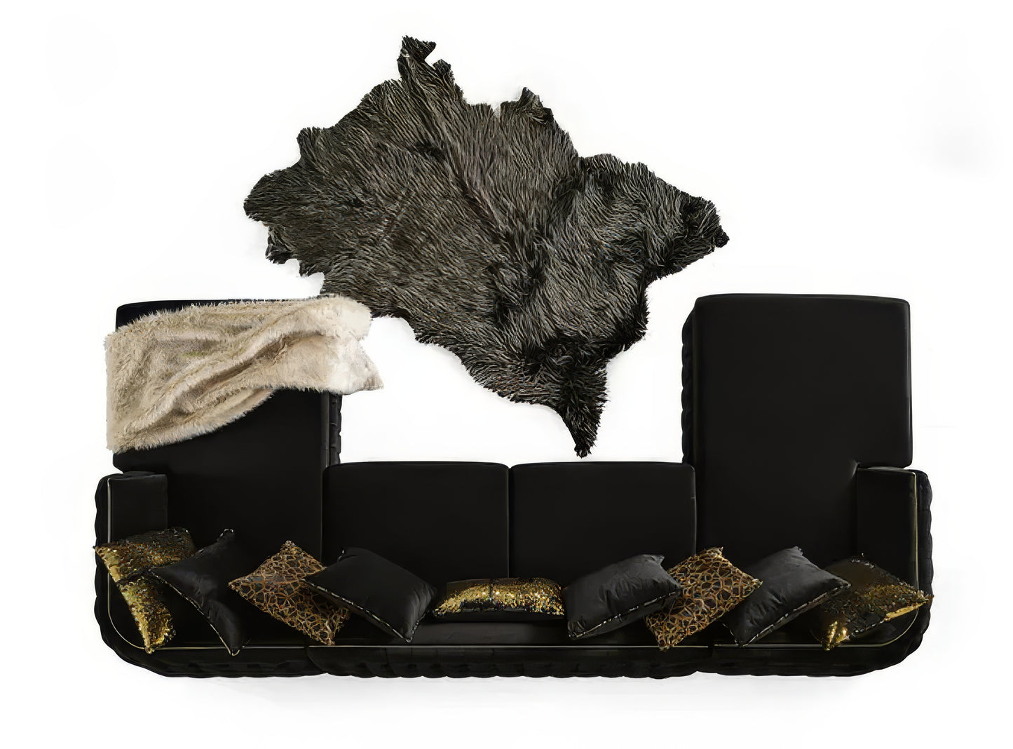 Sicilya Black Sectional