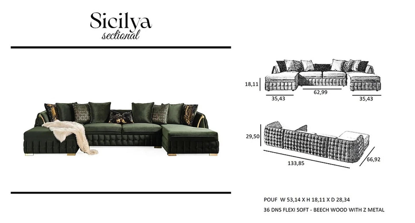 Sicilya Grey Sectional