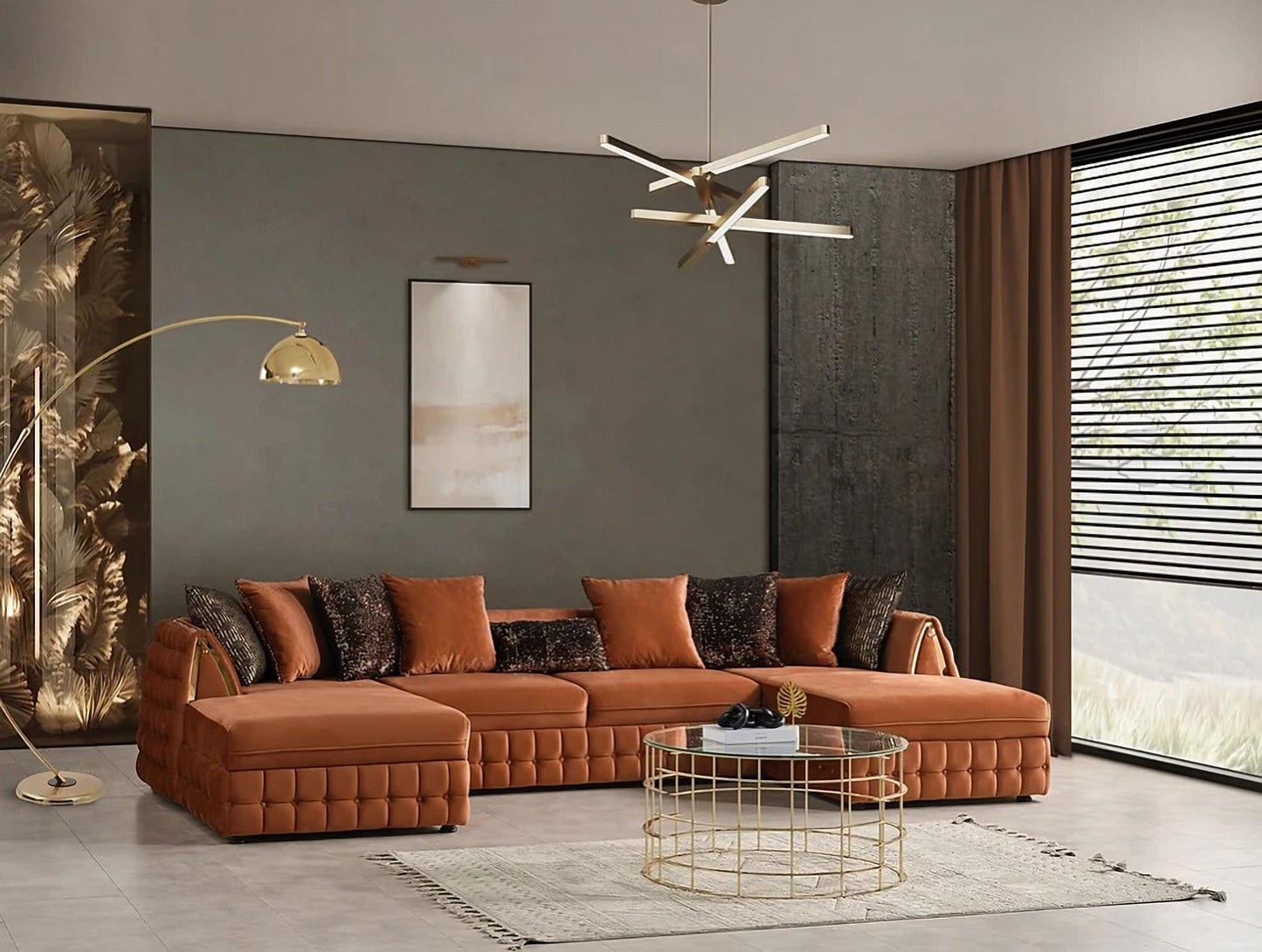 Sicilya Orange Sectional