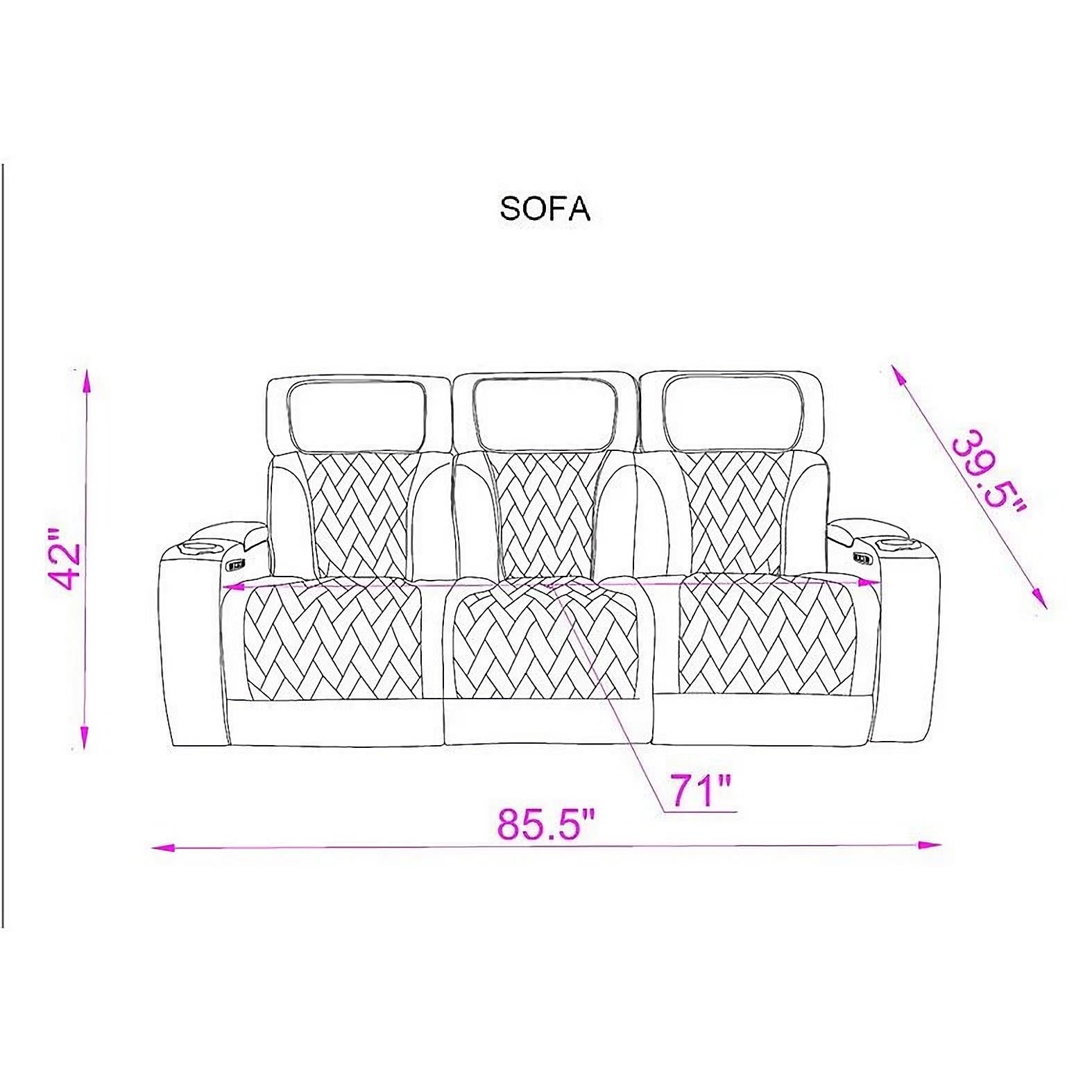 Skyline 3- Piece Living Room Set
