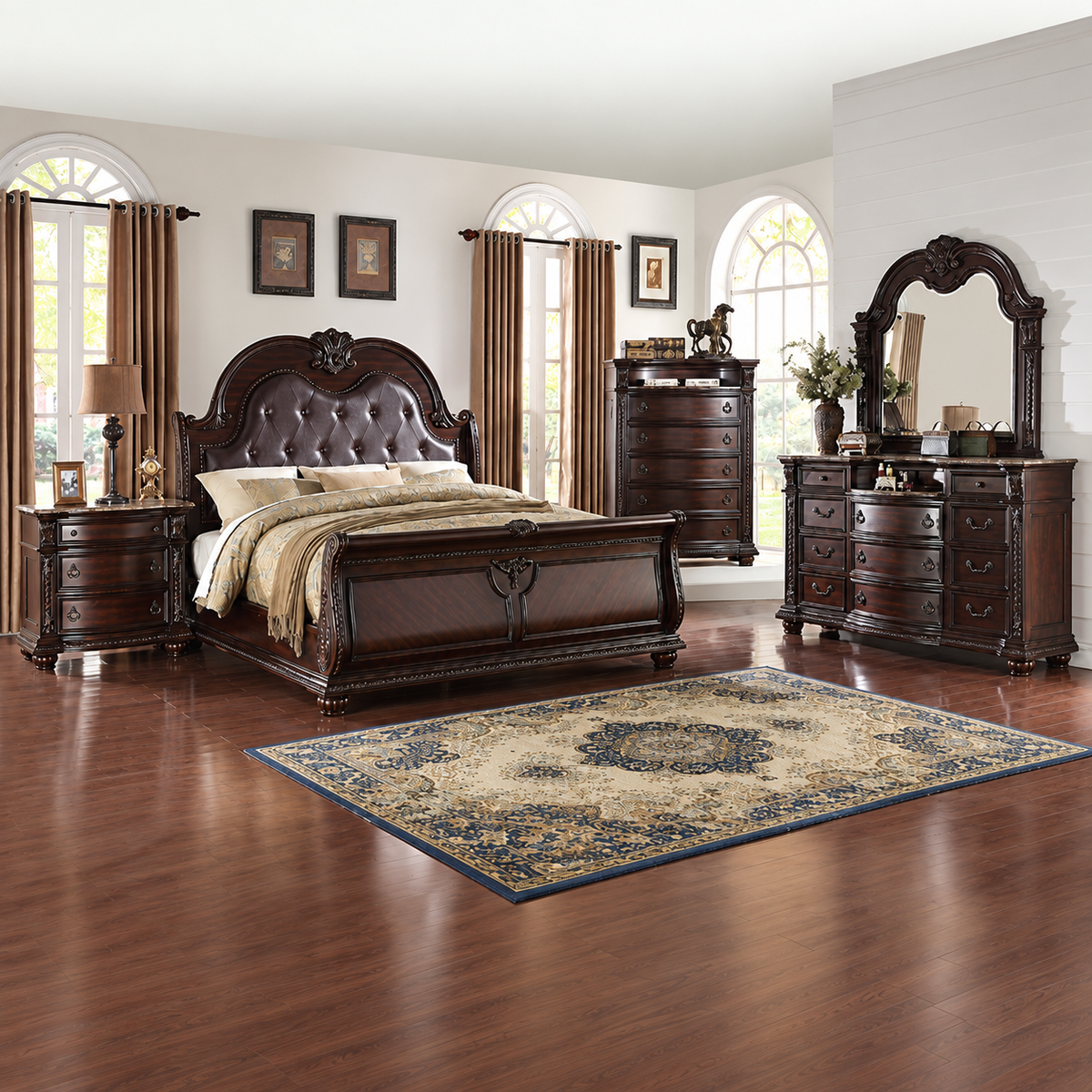 STANLEY DARK BROWN BEDROOM