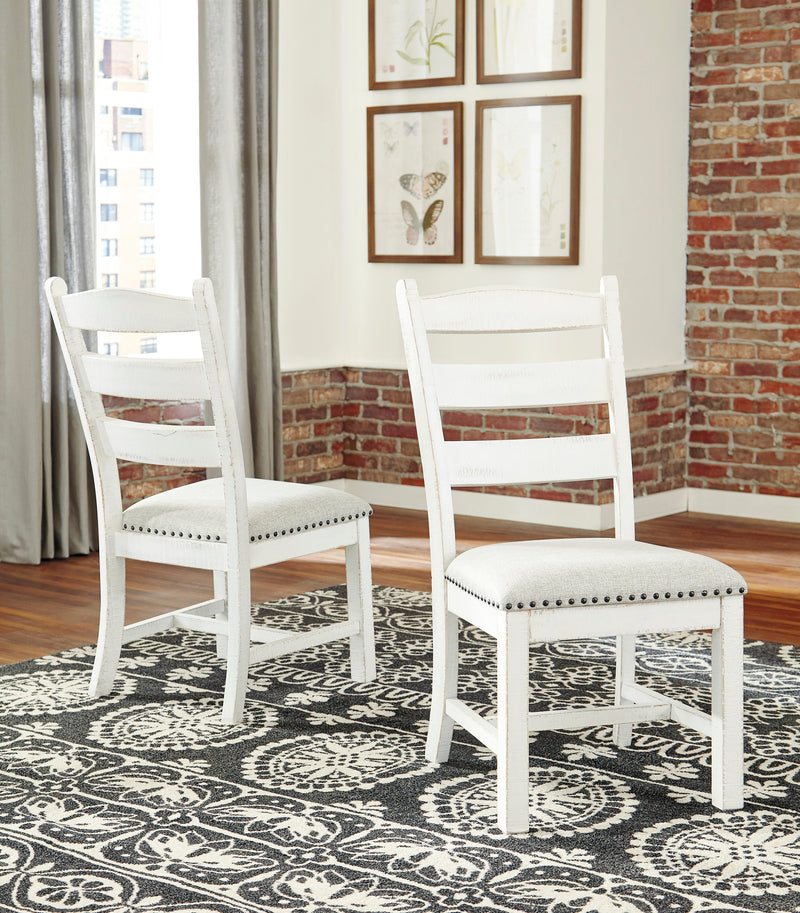 Valebeck White/Brown Rectangular Dining Set