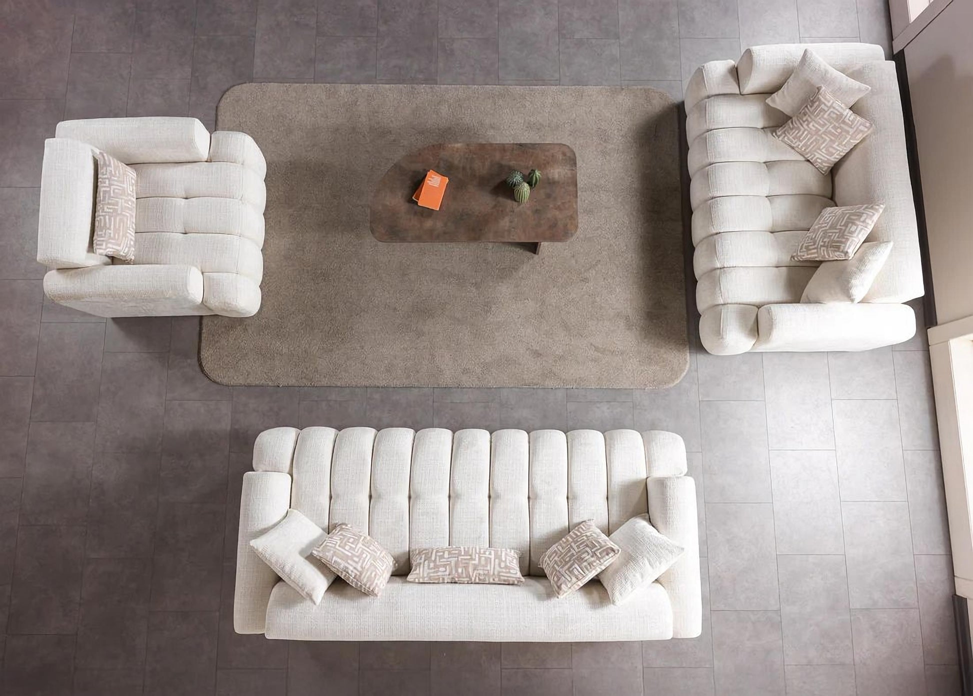 Yulia Boucle Sofa & Loveseat Set