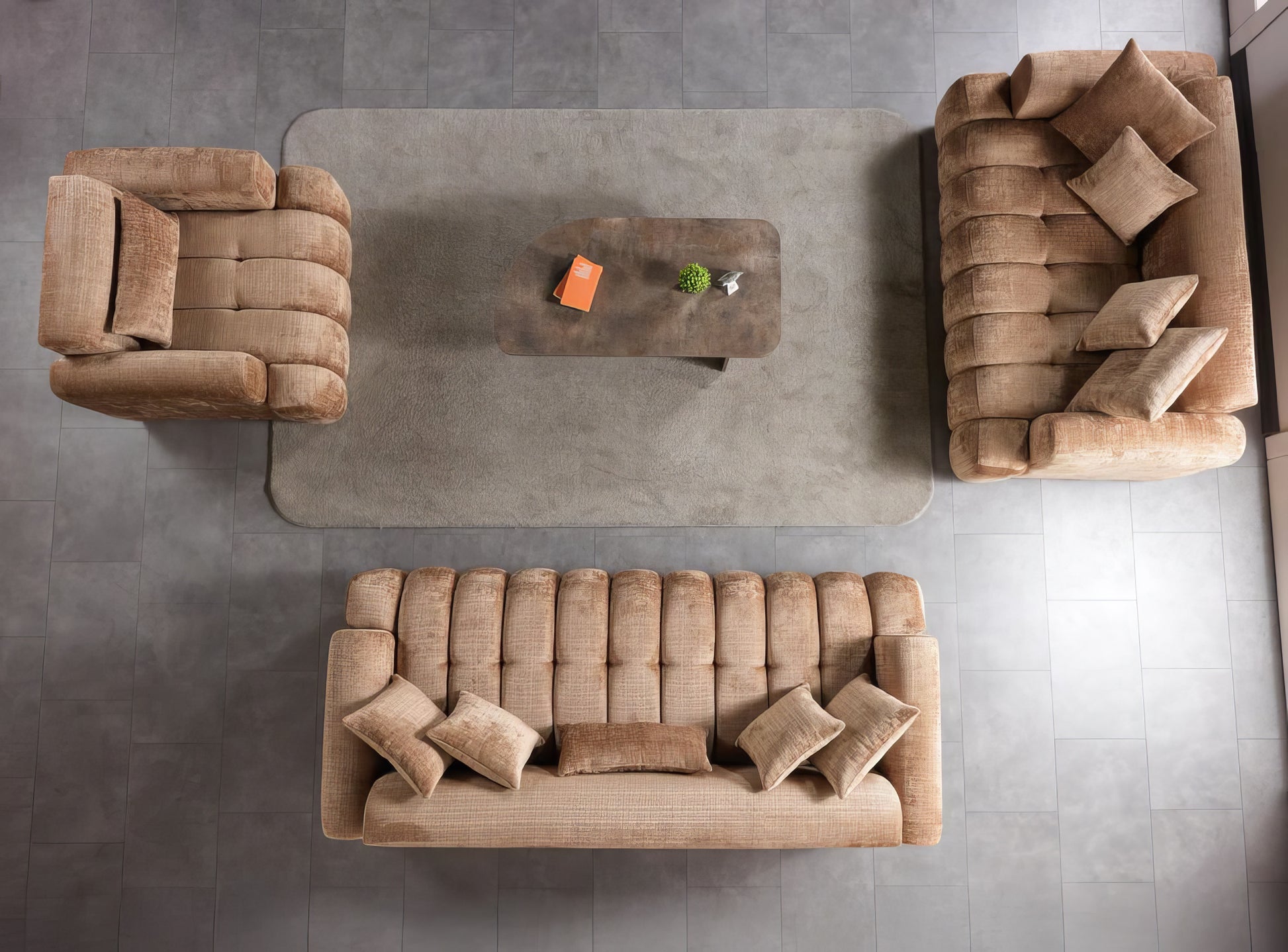 Yulia Boucle Sofa & Loveseat Set