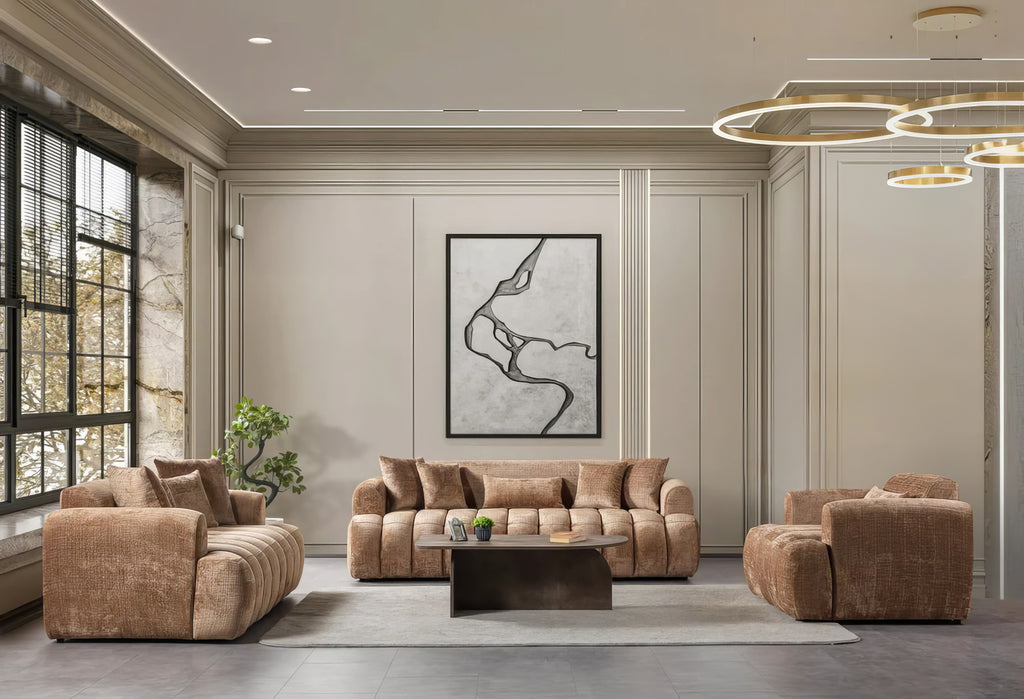 Yulia Boucle Sofa & Loveseat Set