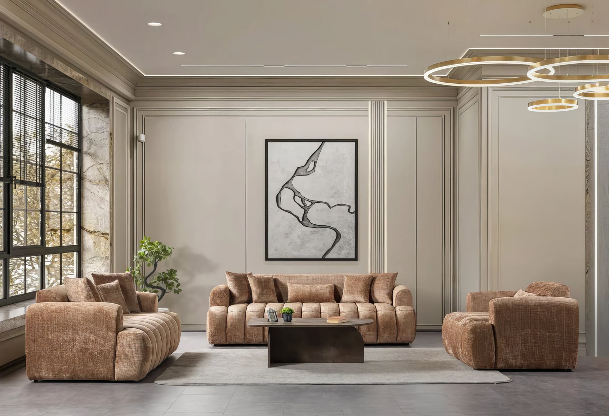 Yulia Boucle Sofa & Loveseat Set