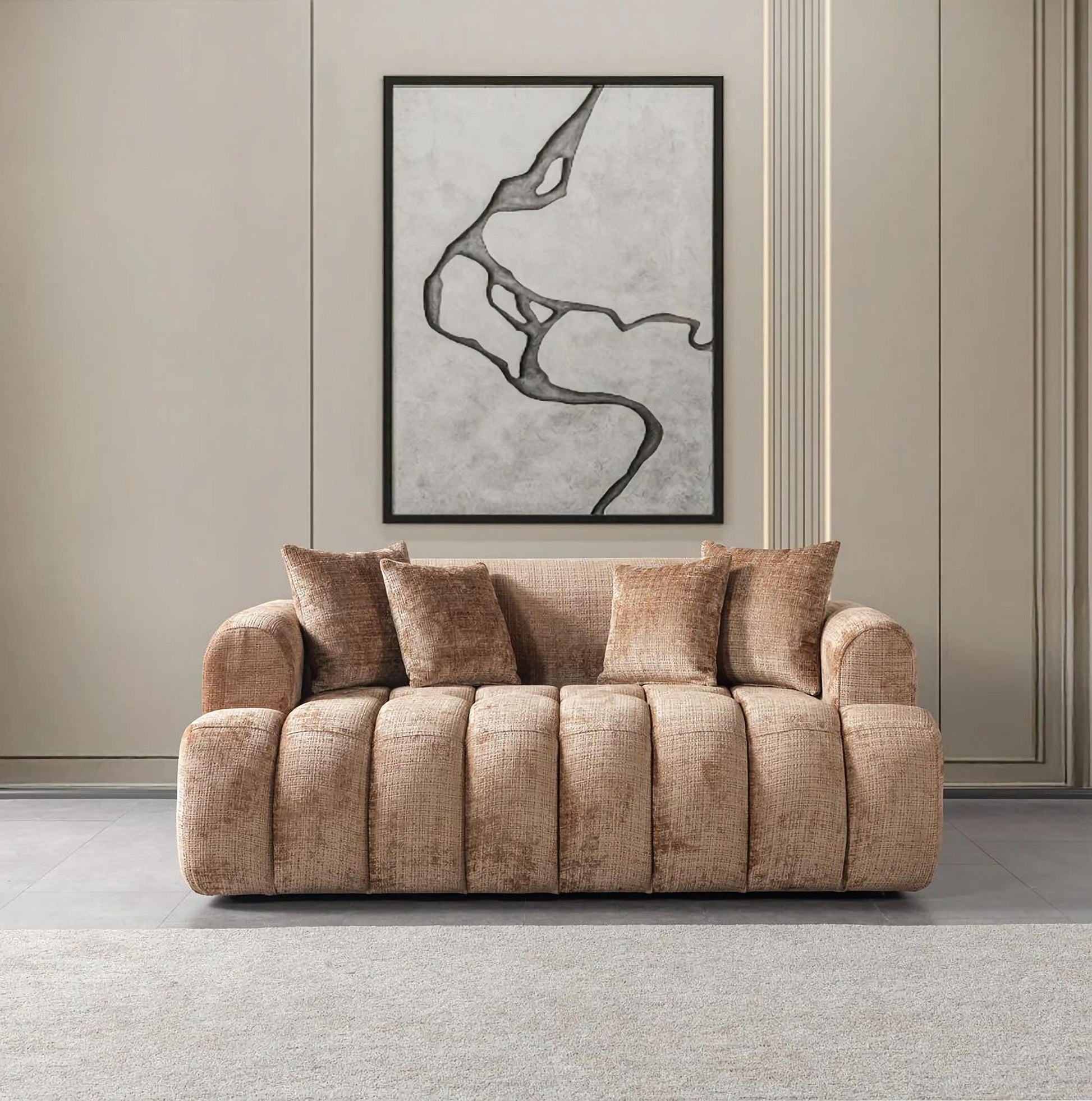 Yulia Boucle Sofa & Loveseat Set