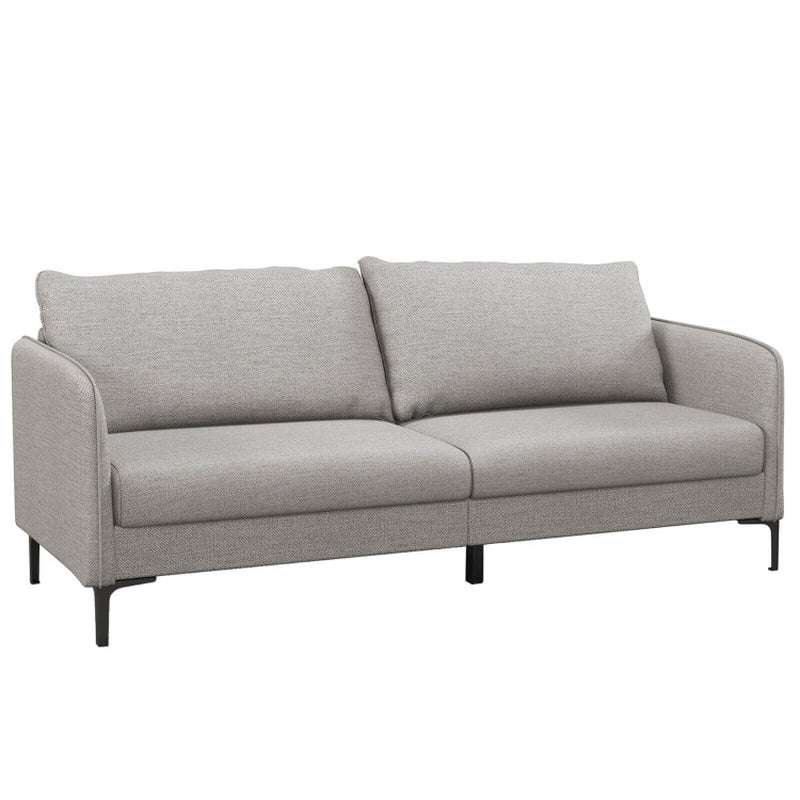 Modern 76 Inch Loveseat Sofa Couch for Apartment Dorm with Metal Legs