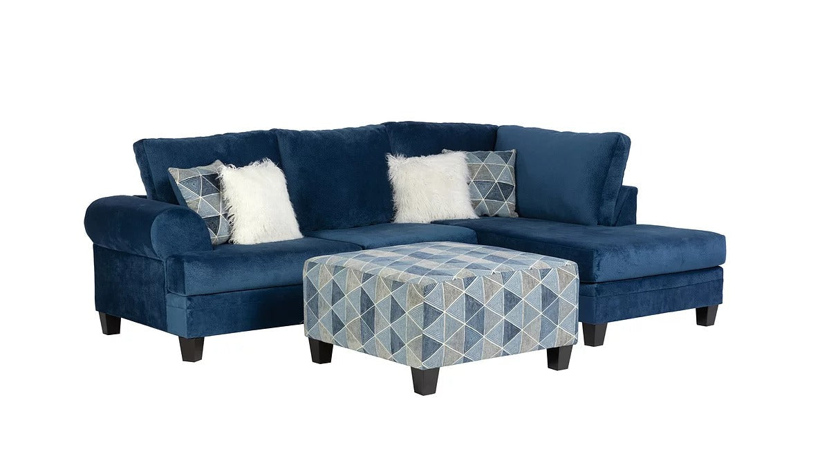 Blue sectional