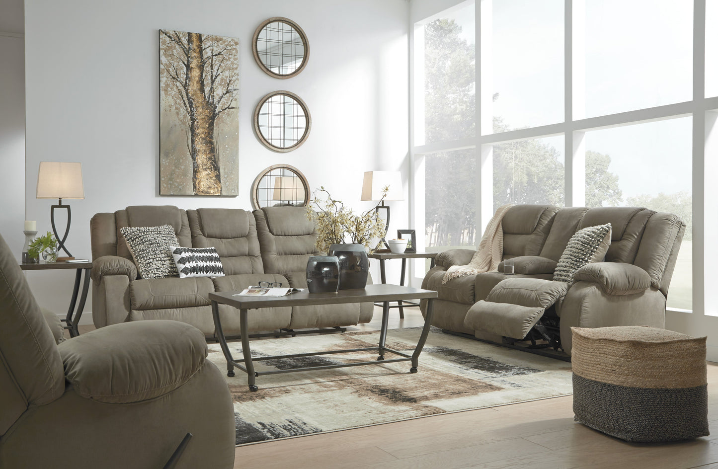 McCade Cobblestone Reclining Living Room Set  | 10104