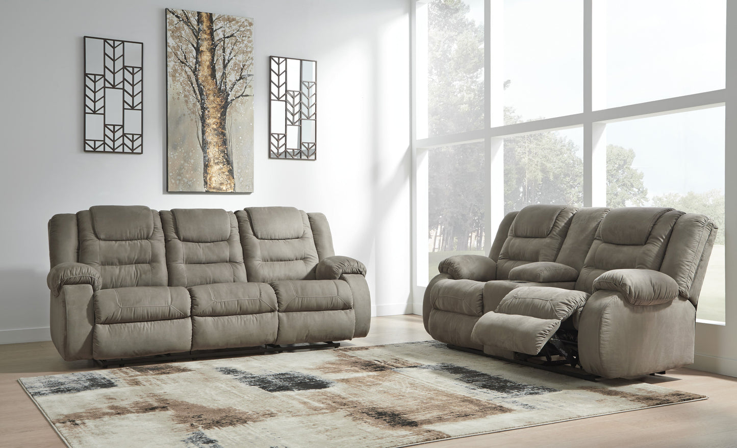 McCade Cobblestone Reclining Living Room Set  | 10104