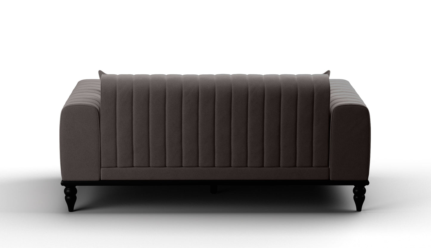 Linea Sofa & Loveseat - Babyface Upholstery - Silver