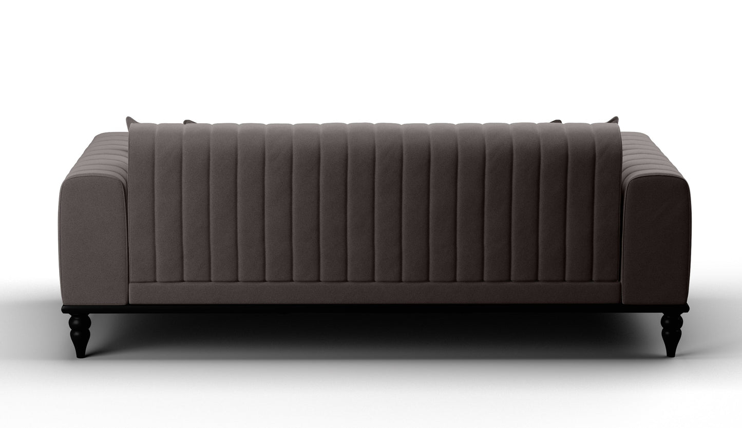 Linea Sofa & Loveseat - Babyface Upholstery - Silver