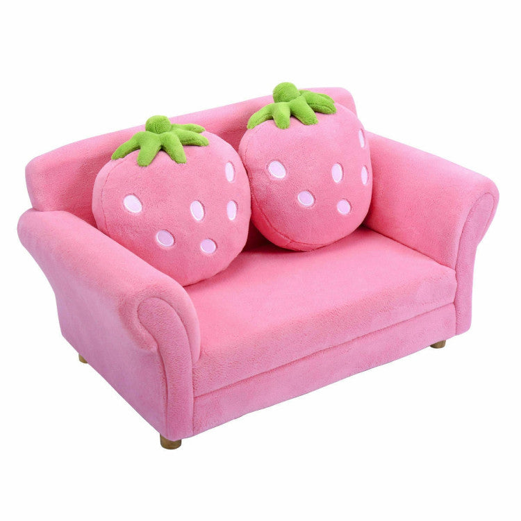 Kids Strawberry Armrest Chair Sofa-Blue