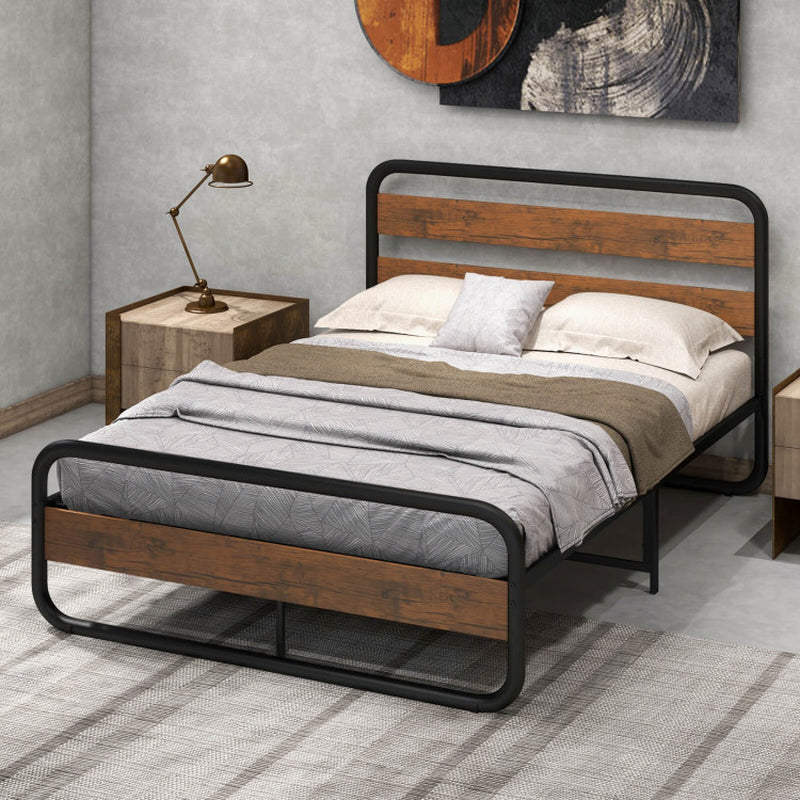 Arc Platform Bed with Headboard and Footboard