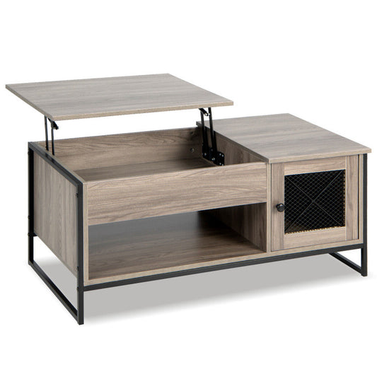 42 Inch Lift Top Coffee Table with Storage and Hidden Compartment