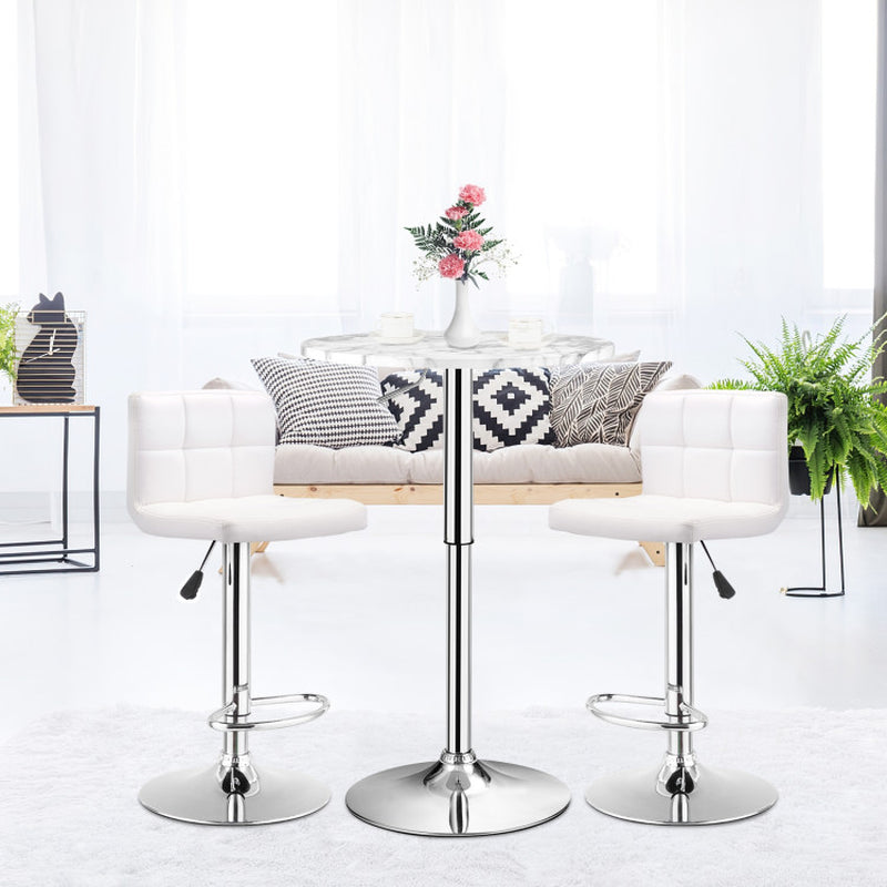 360° Swivel round Pub Table with Height Adjustable