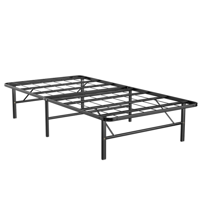 Twin/Full/Queen Size Foldable Metal Platform Bed with Tool-Free Assembly