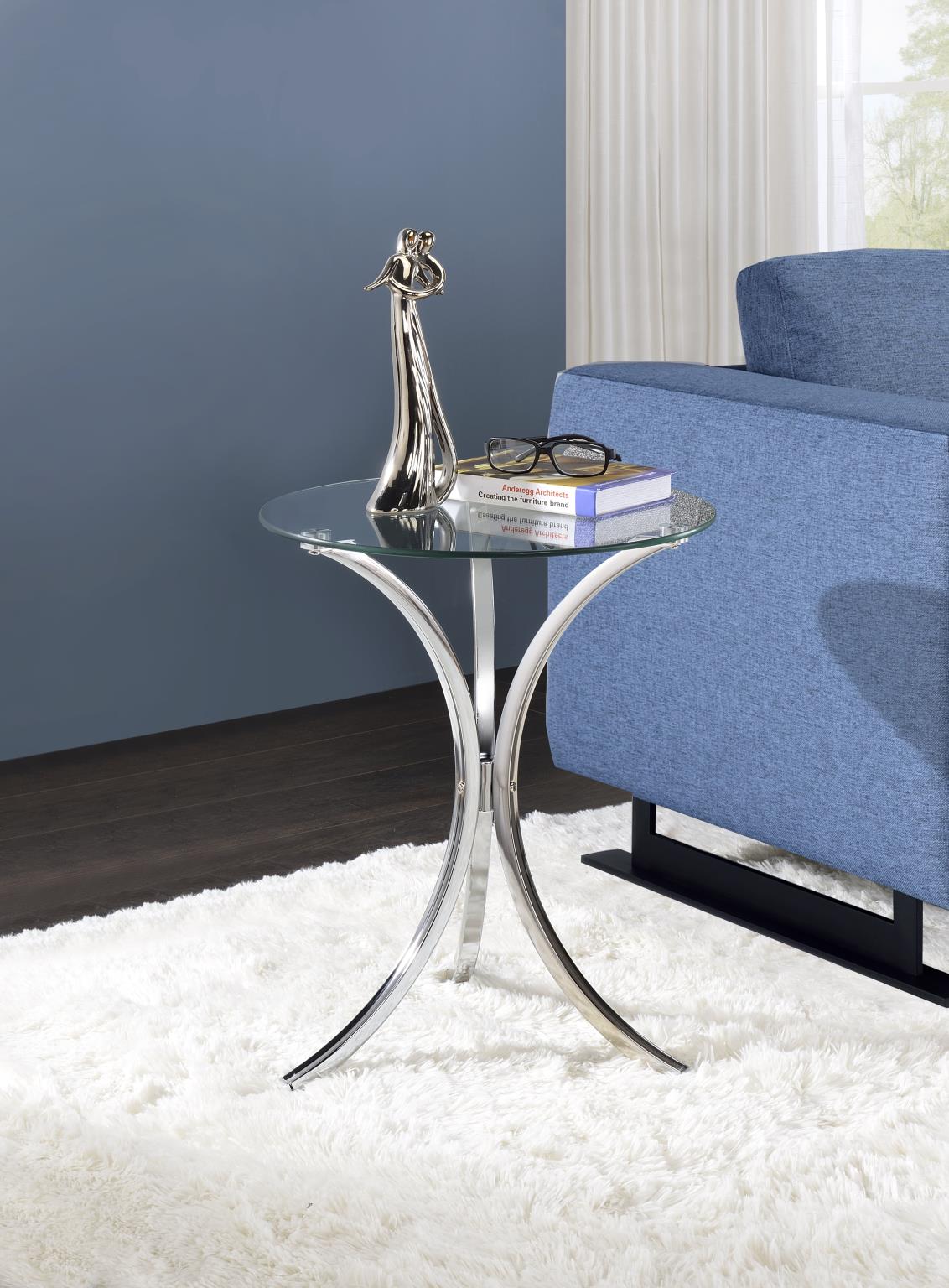 Chrome Round Side Table