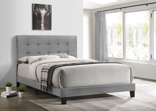 Grey Velvet Bed Frame