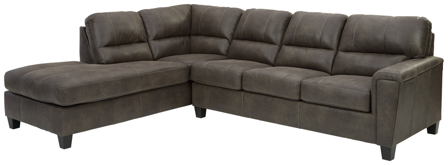 Navi Smoke 2-Piece Sectional with Chaise | 94002S1