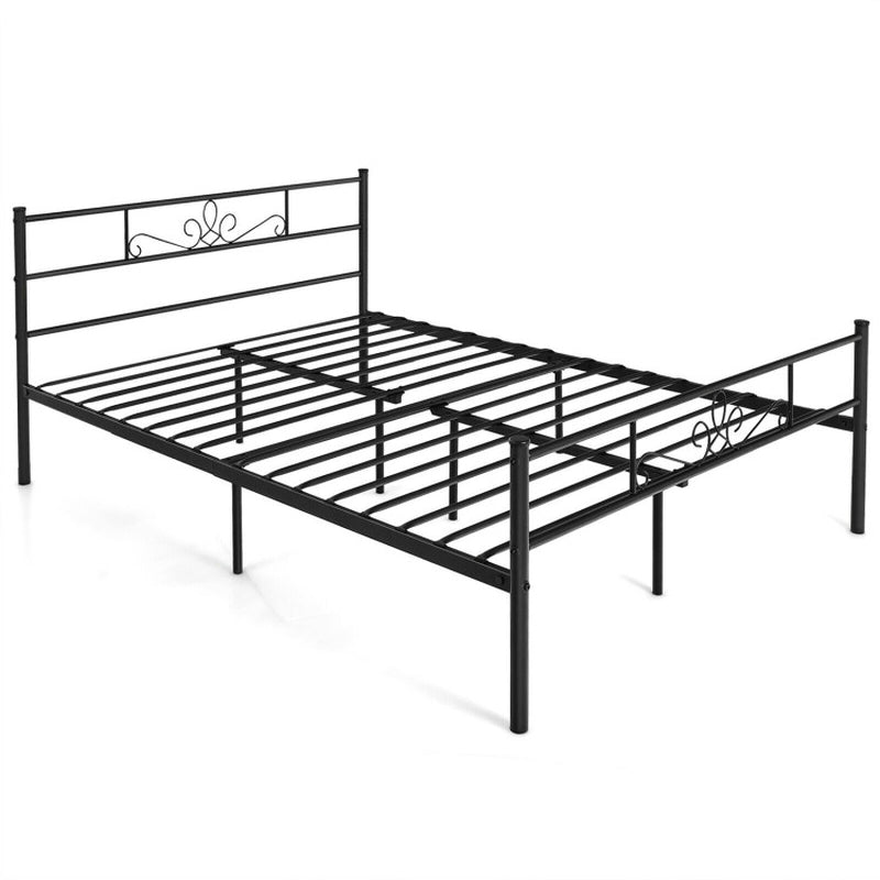 Twin/Full/Queen Size Metal Bed Frame with Headboard and Footboard