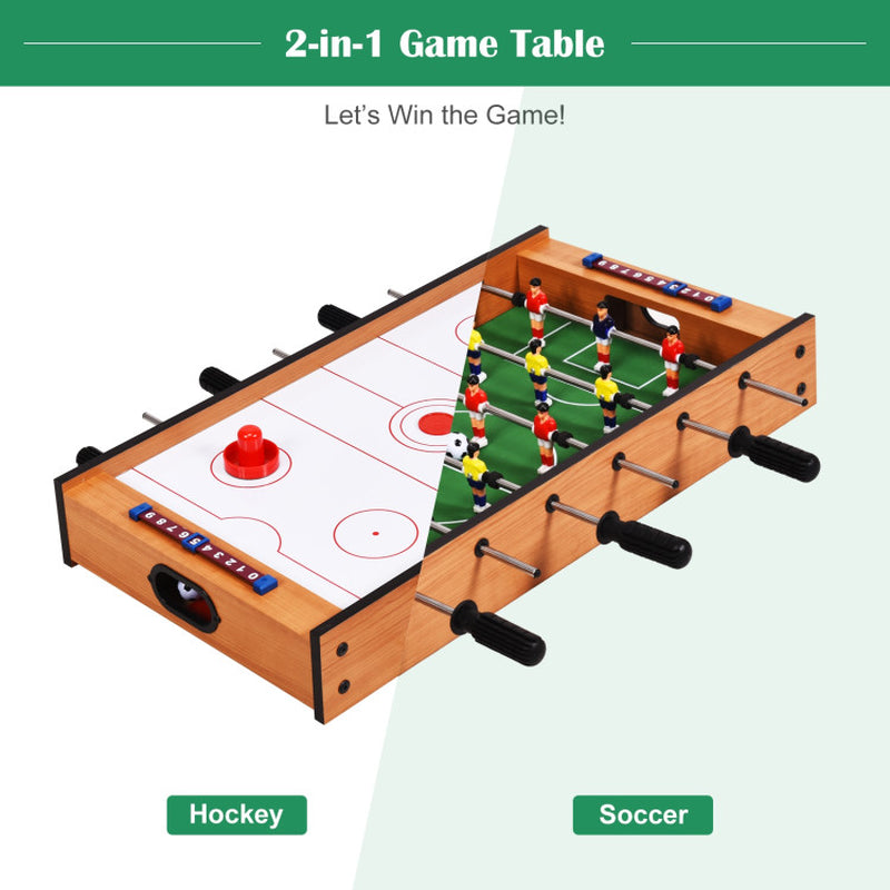 2-In-1 Indoor/Outdoor Air Hockey Foosball Game Table