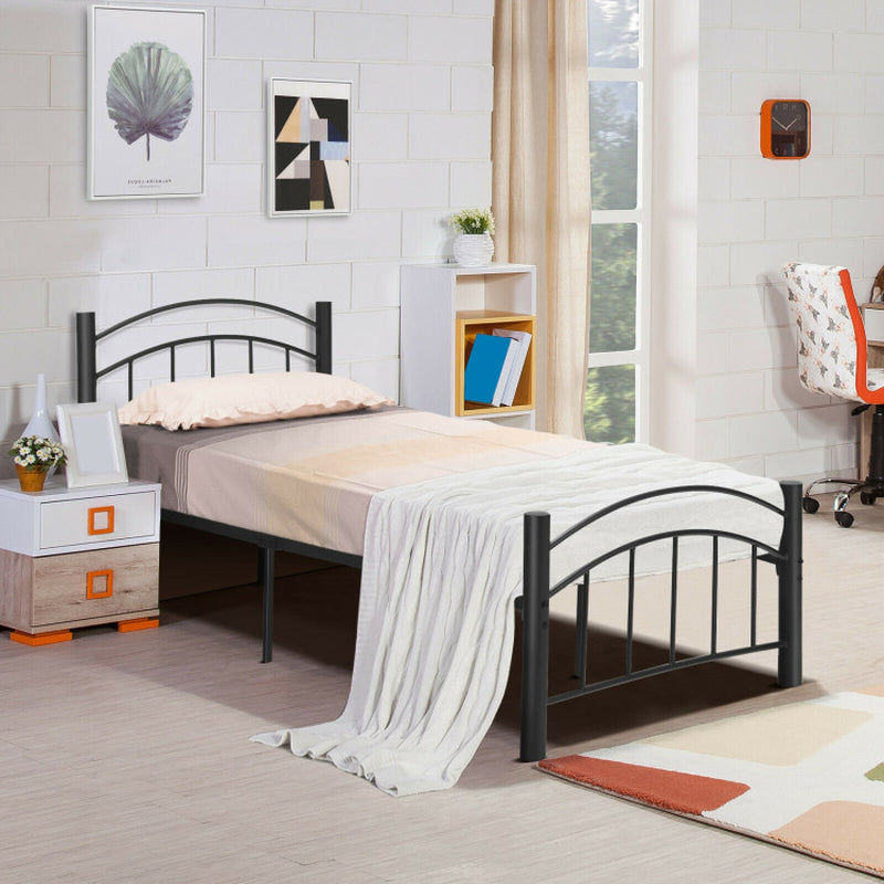 Modern Platform Bed with Headboard and Footboard