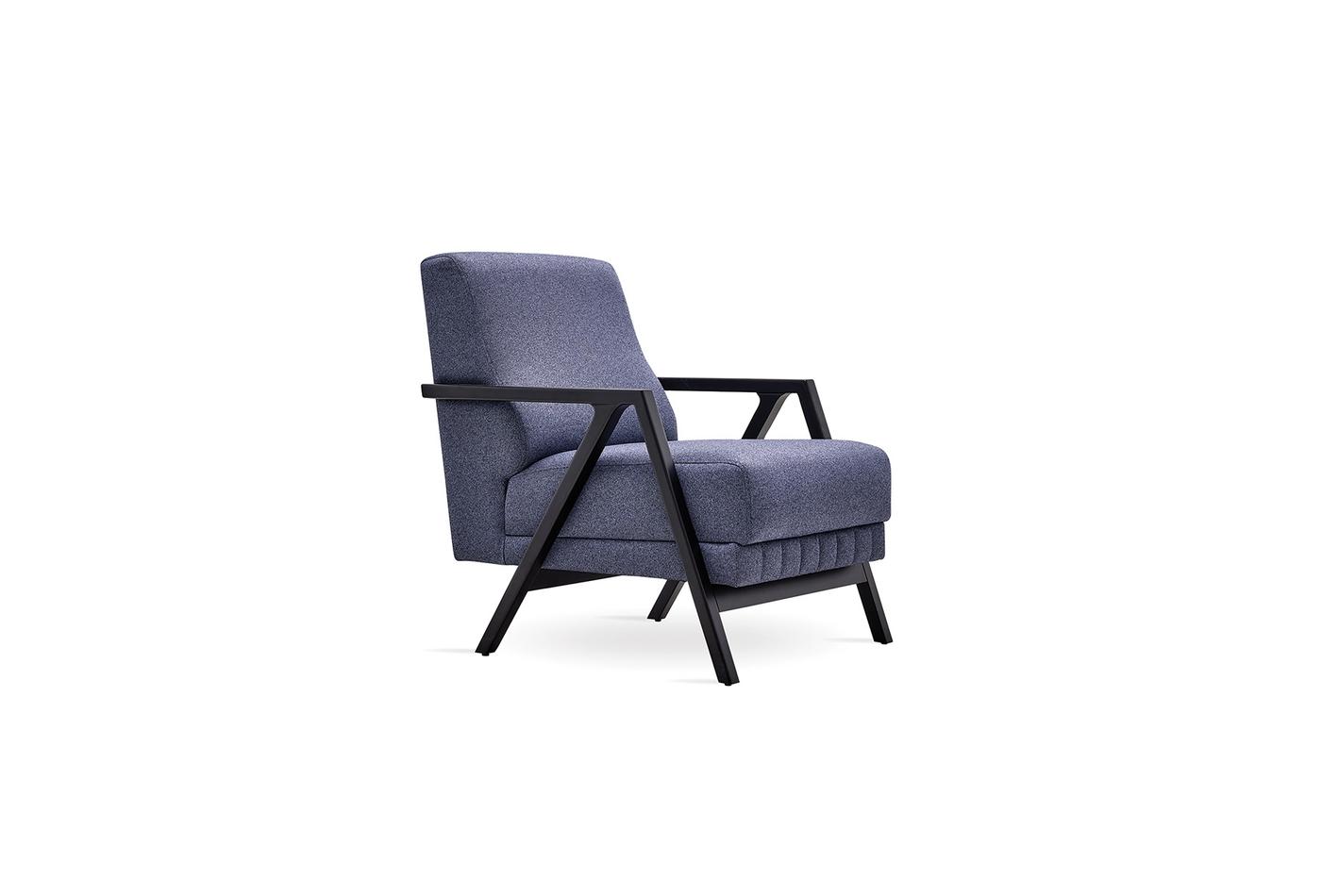 Pavia Navy Blue Armchair