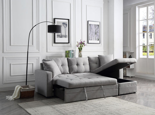 Grey Sleeper Sectional