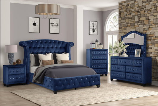 Blue Velvet Master Bedroom set