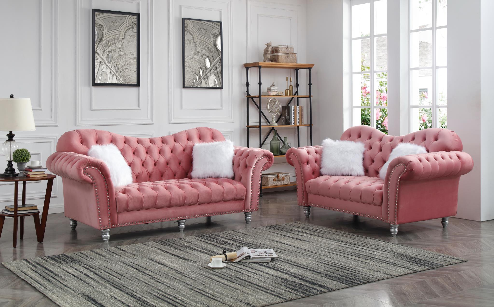 Pink Living Room Set | Cabinets Matttroy
