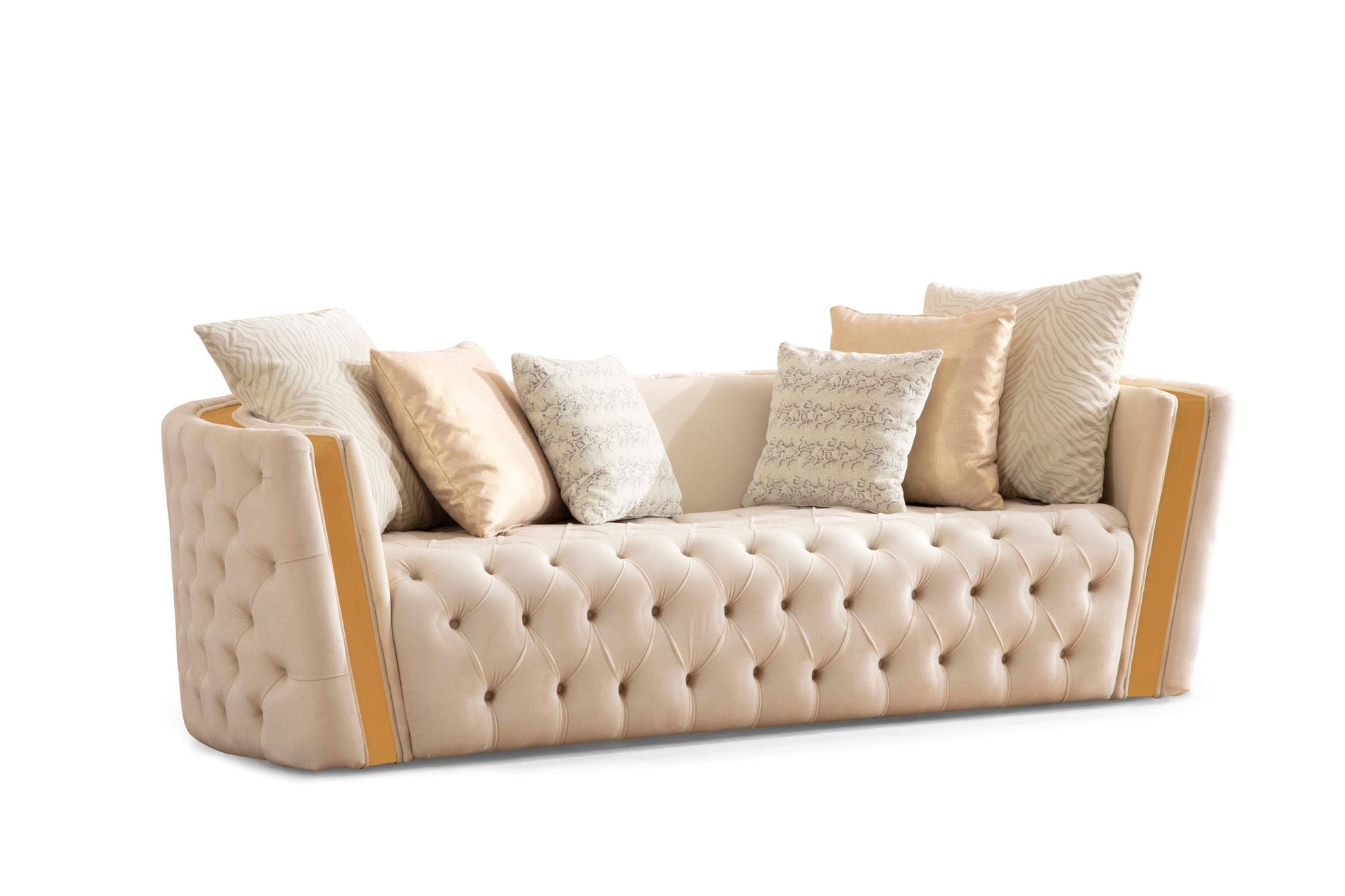 Fanci Ivory Velvet Sofa & Loveseat