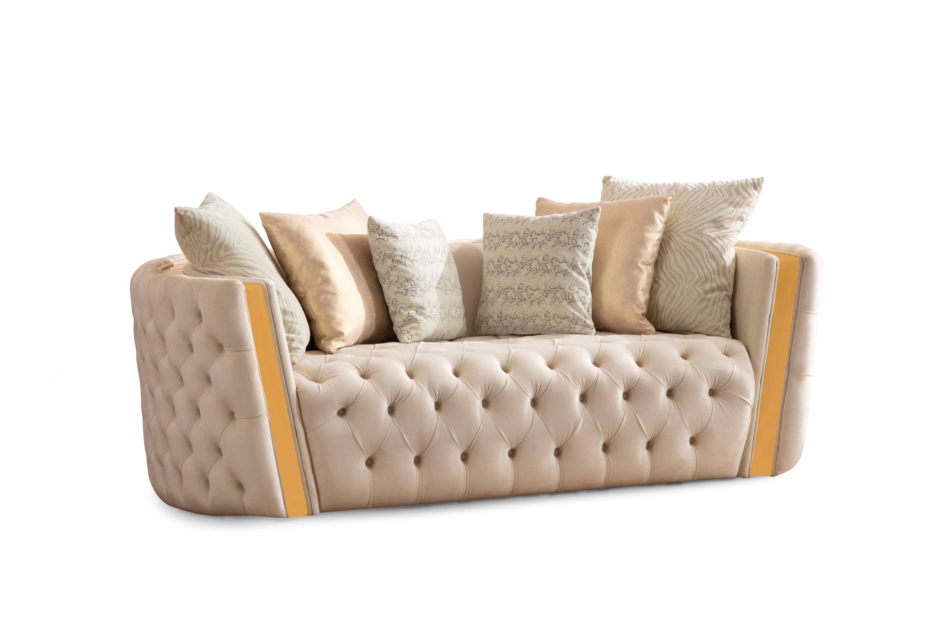 Fanci Ivory Velvet Sofa & Loveseat