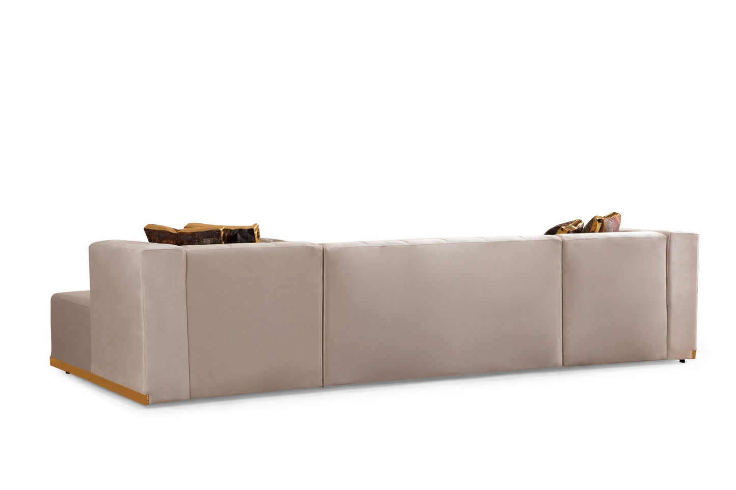 Elisha Ivory Velvet Double Chaise Sectional [ETA: 1/31]